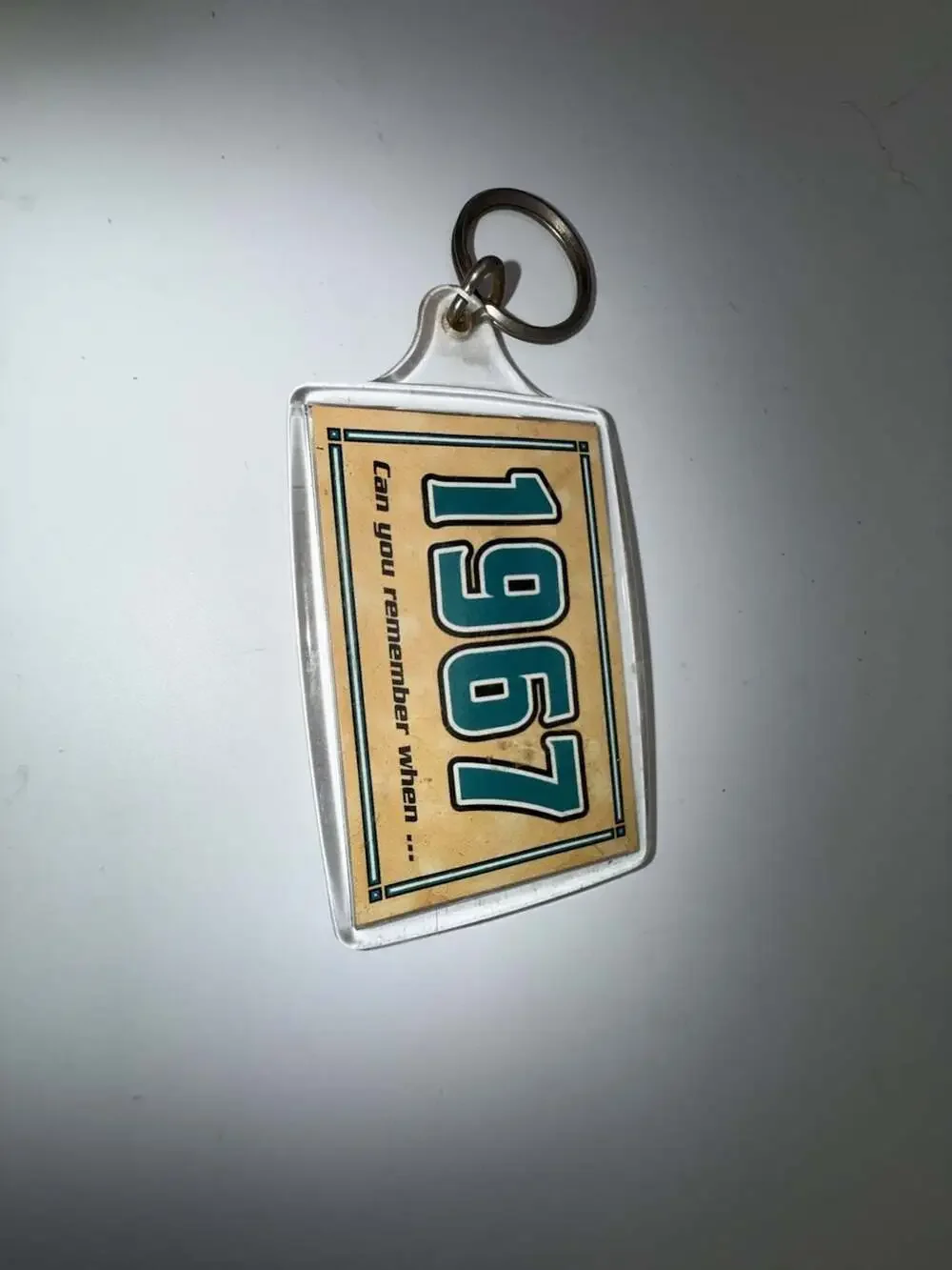 Vintage 1967 'Can You Remember When' Facts Novelty Keychain